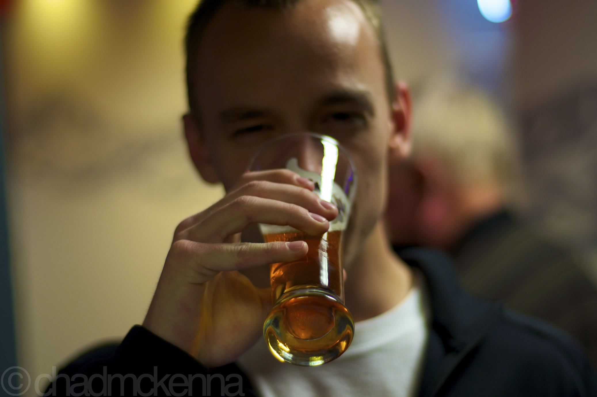 Joe doing what he loves. (Nikkor 50mm, 1/80, F/1.8, ISO 200 on D5000)