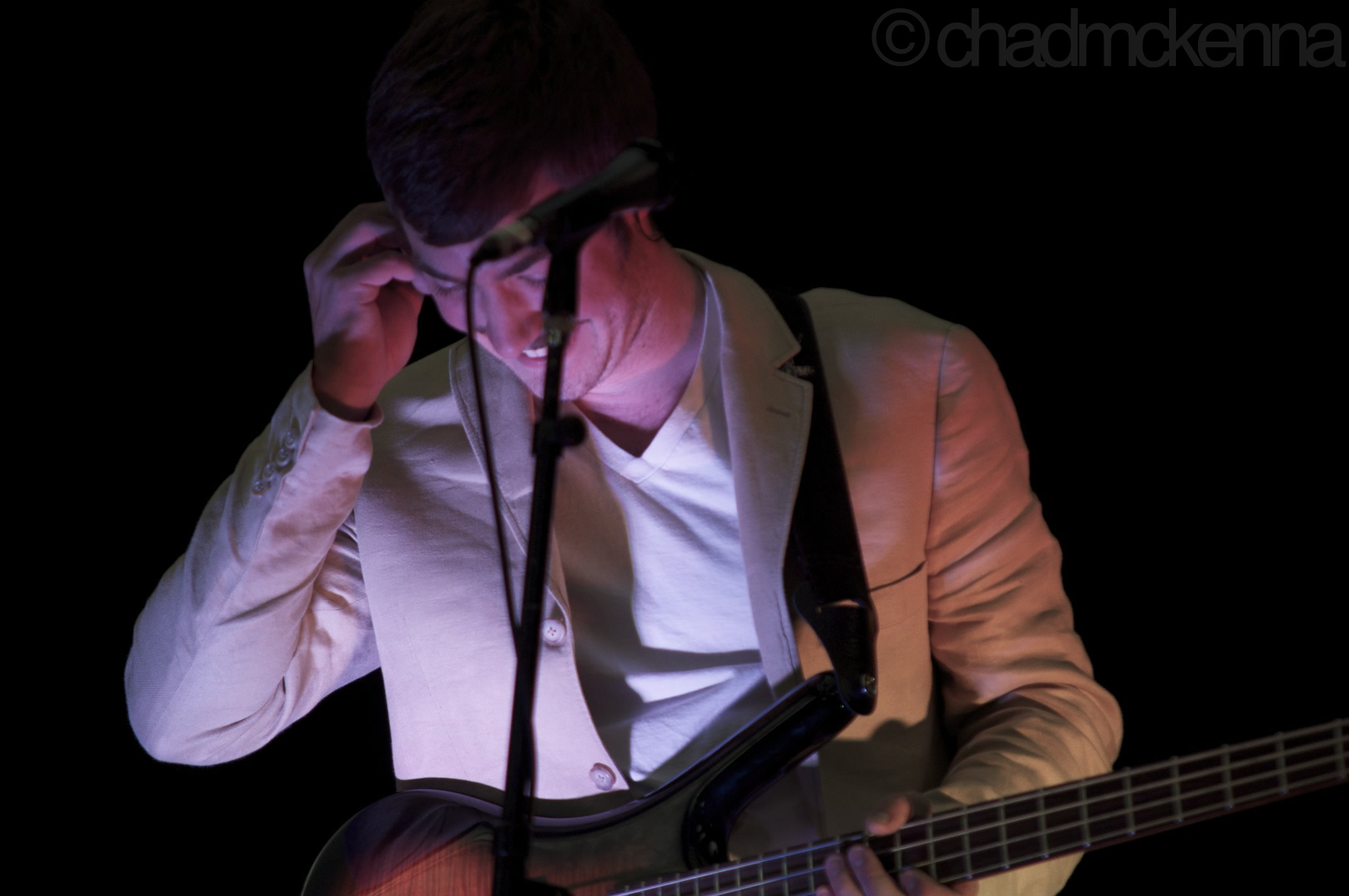 Reese playing some Bass. (Sigma 70-200mm, 200mm, 1/320, F/2.8, ISO 400 on D5000)