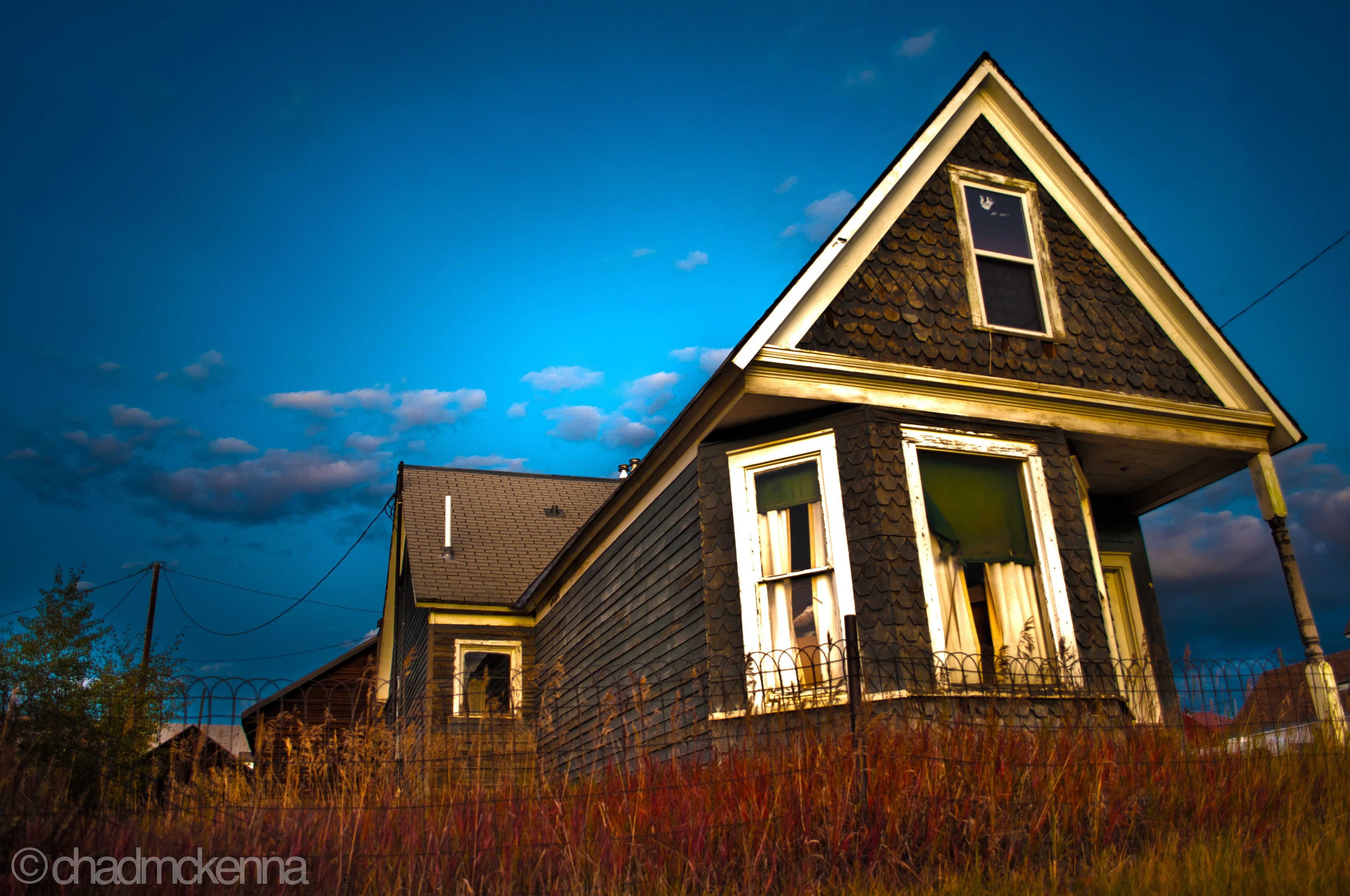 Abandoned House at Dusk.