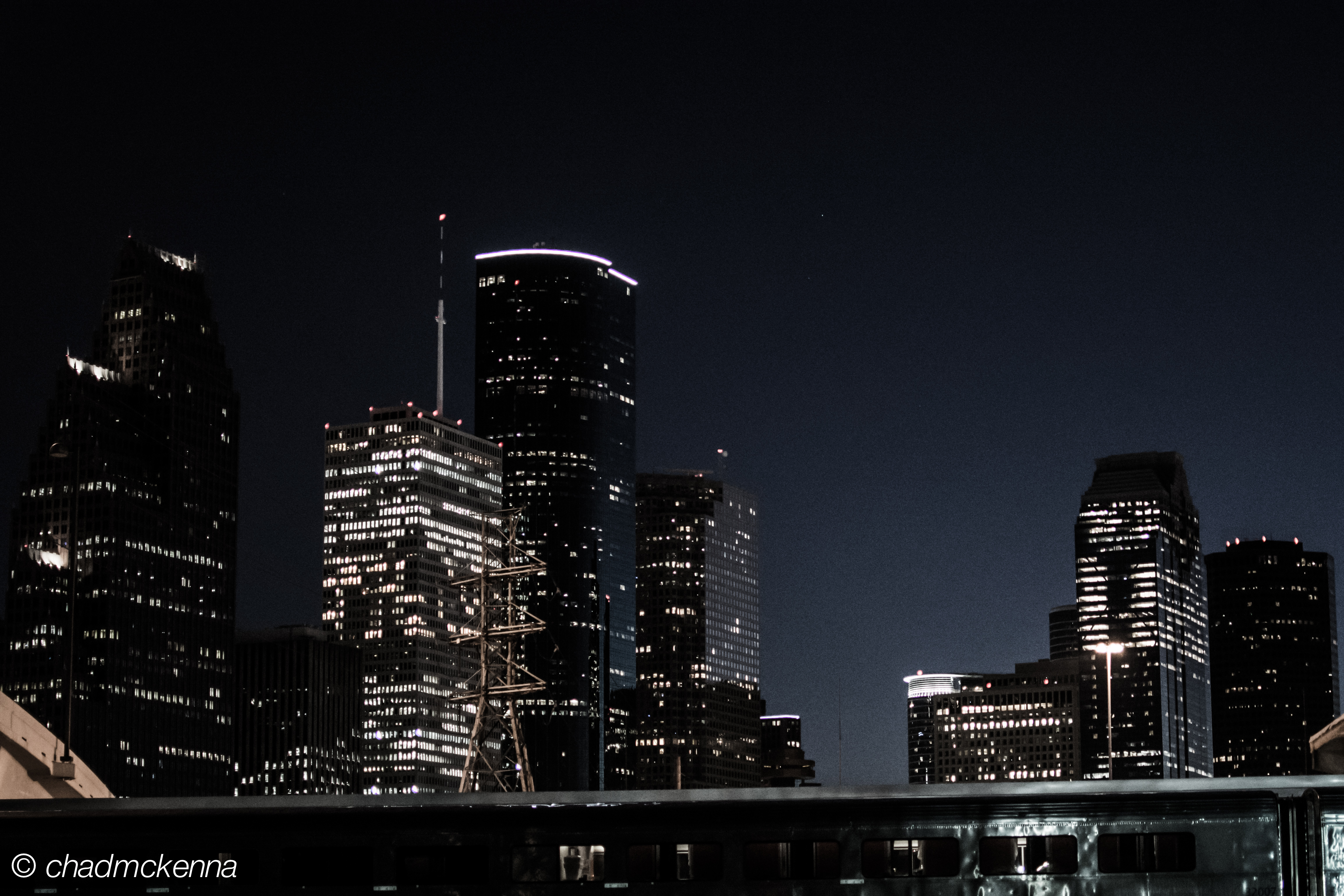 downtown houston at night