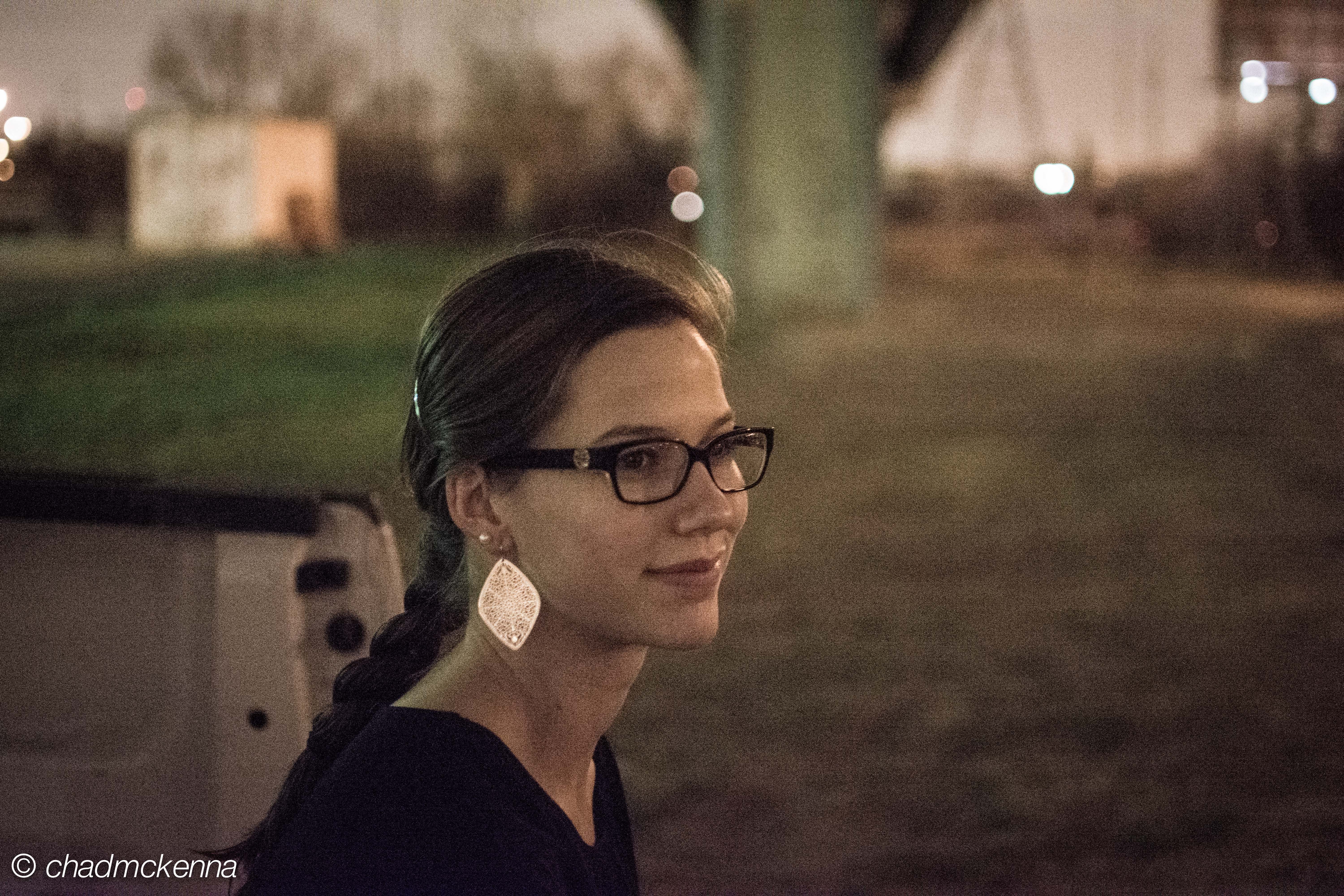 My fiancé! Shot at 25600 ISO on Nikon D7100. Very grainy, but still potentially usable.