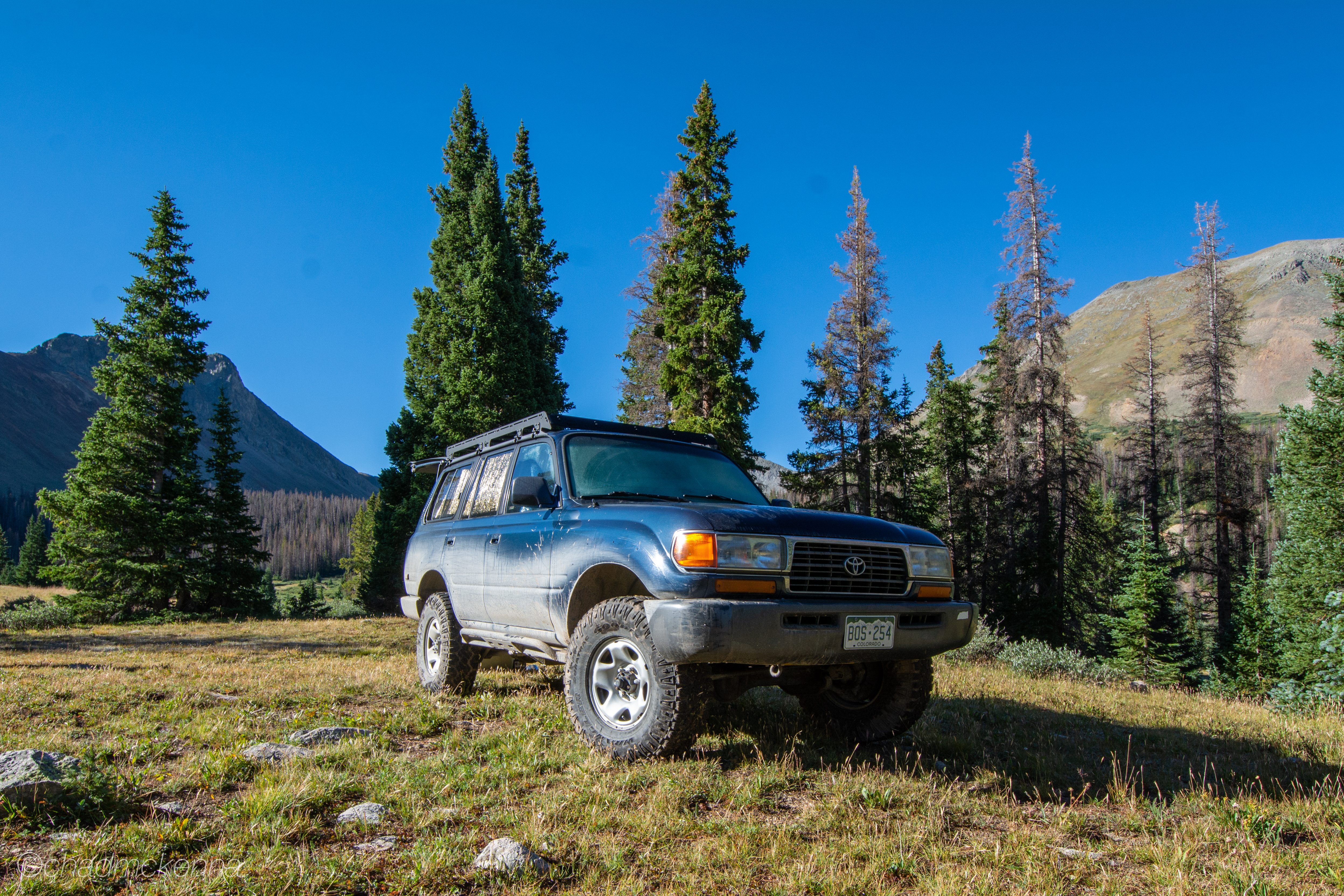 Our camp site just below the lake