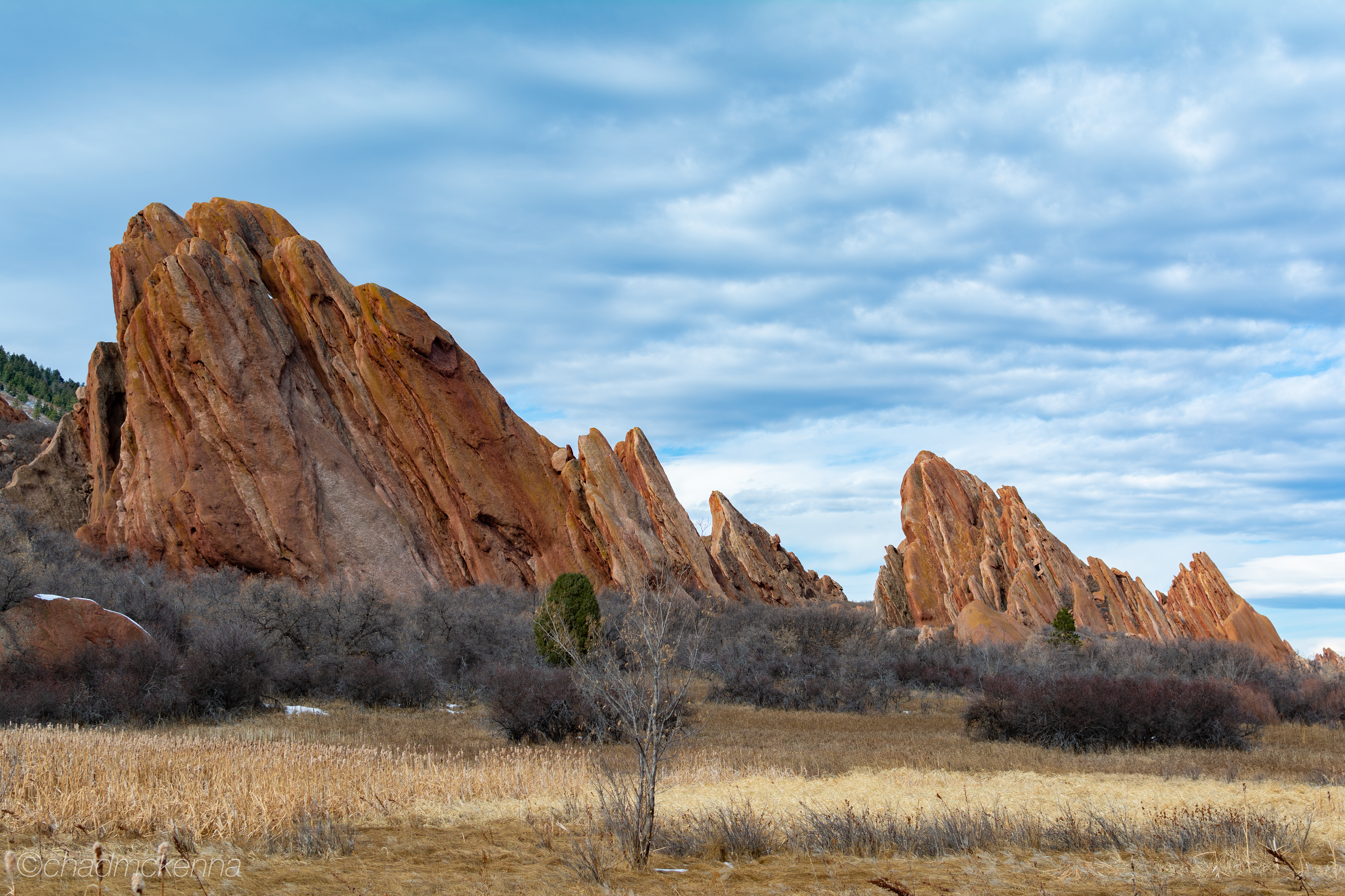 Looking down across the Front Range