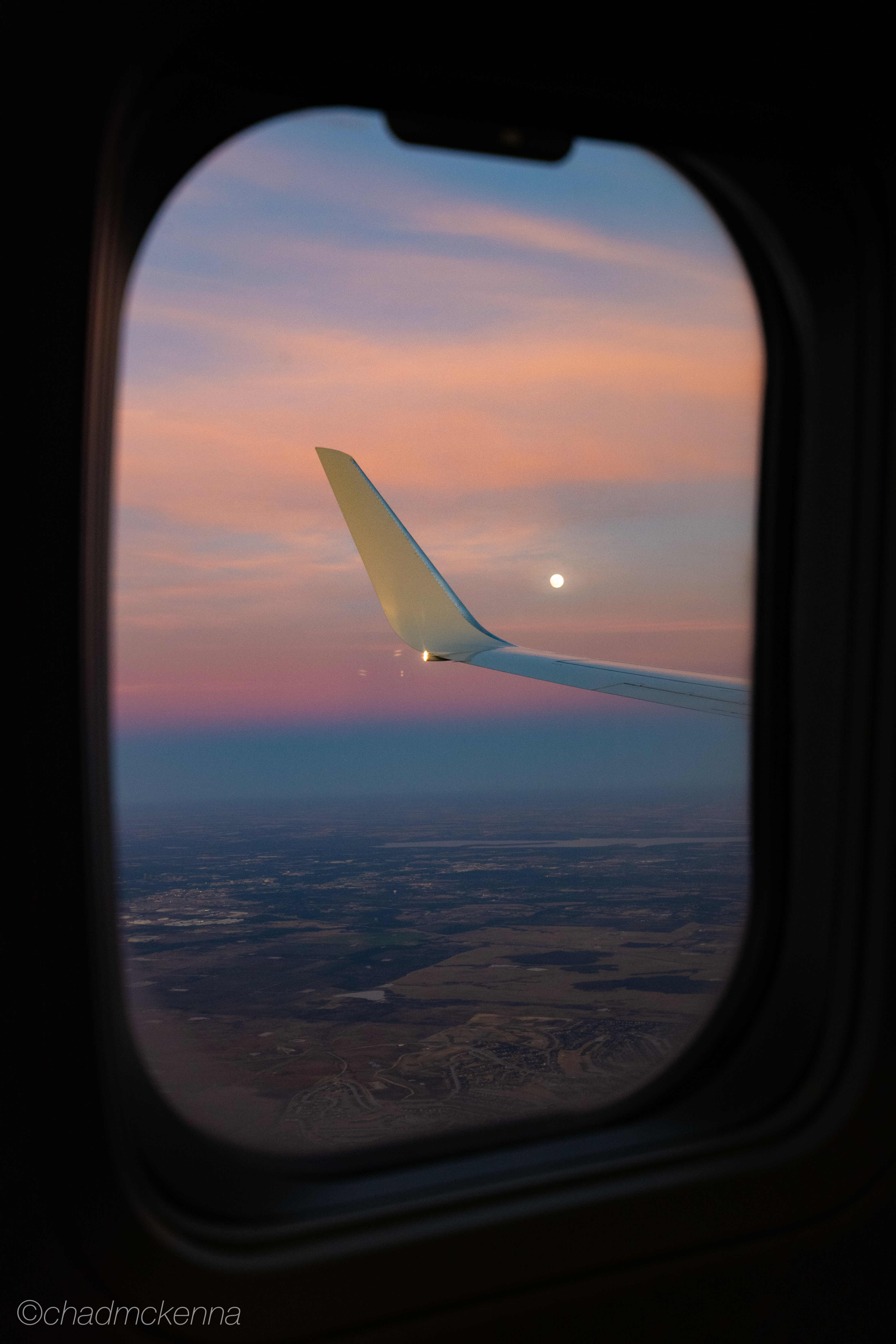 On our way. Sunset over Dallas