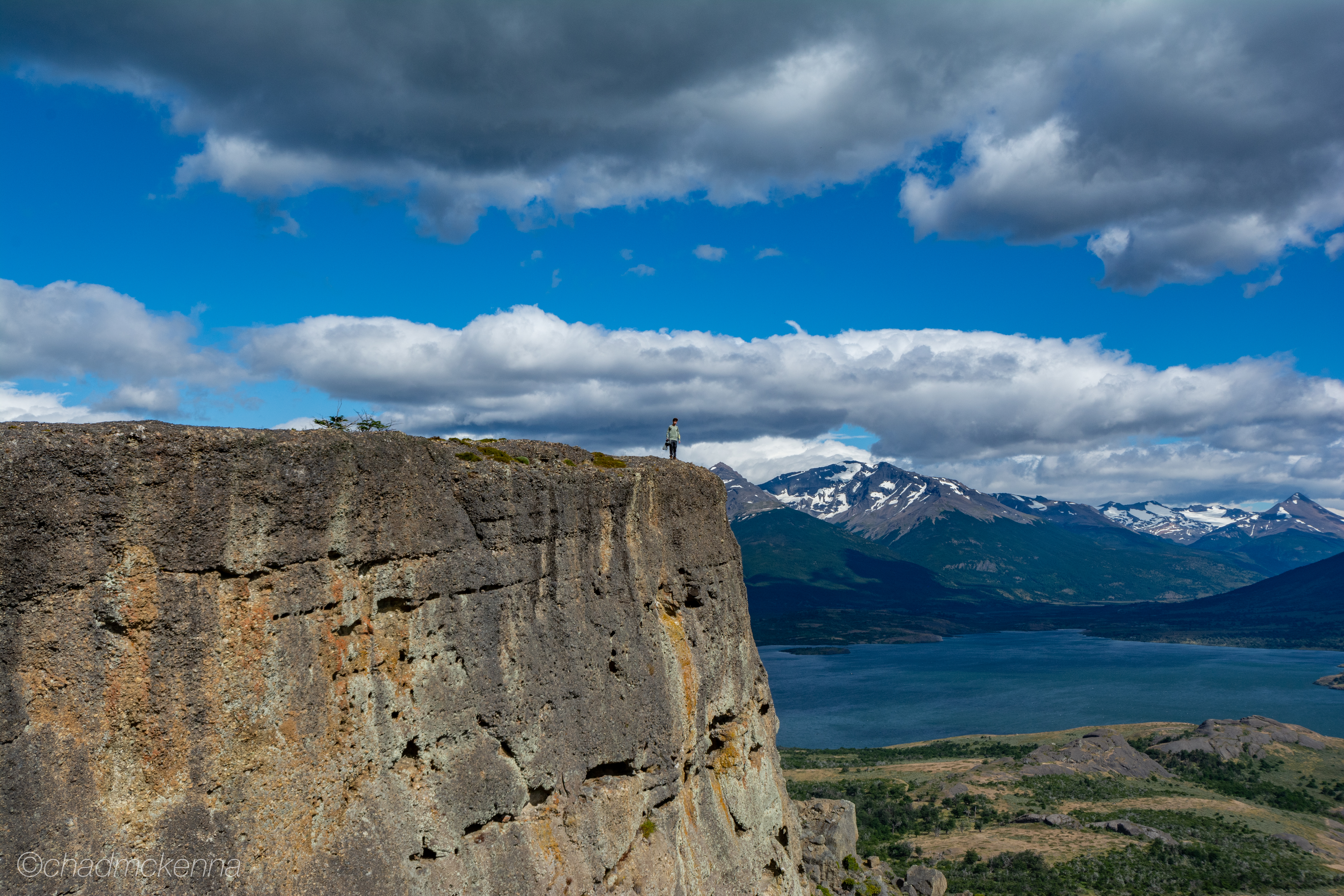 Josh at the edge of the cliff