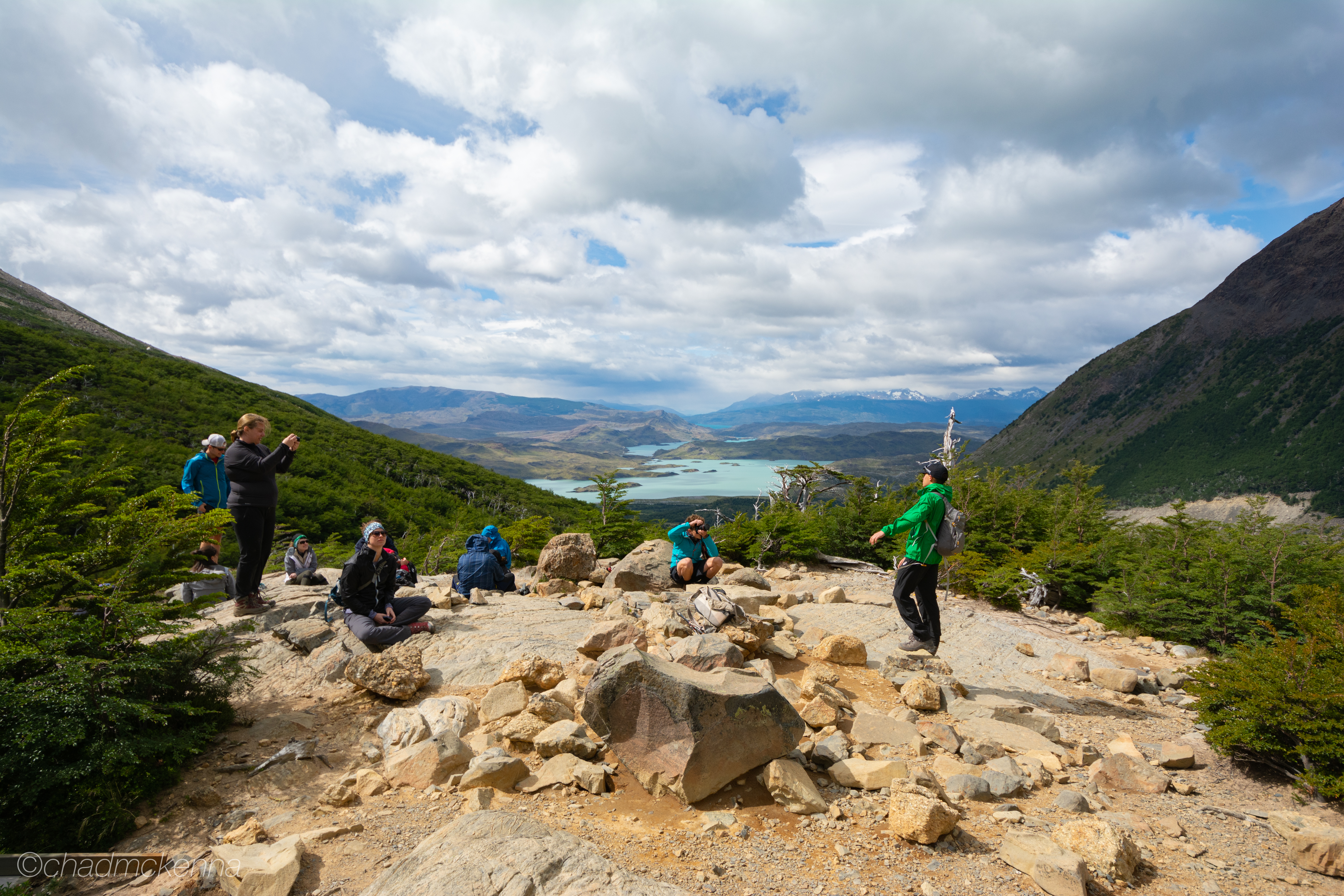 The group enjoying the views
