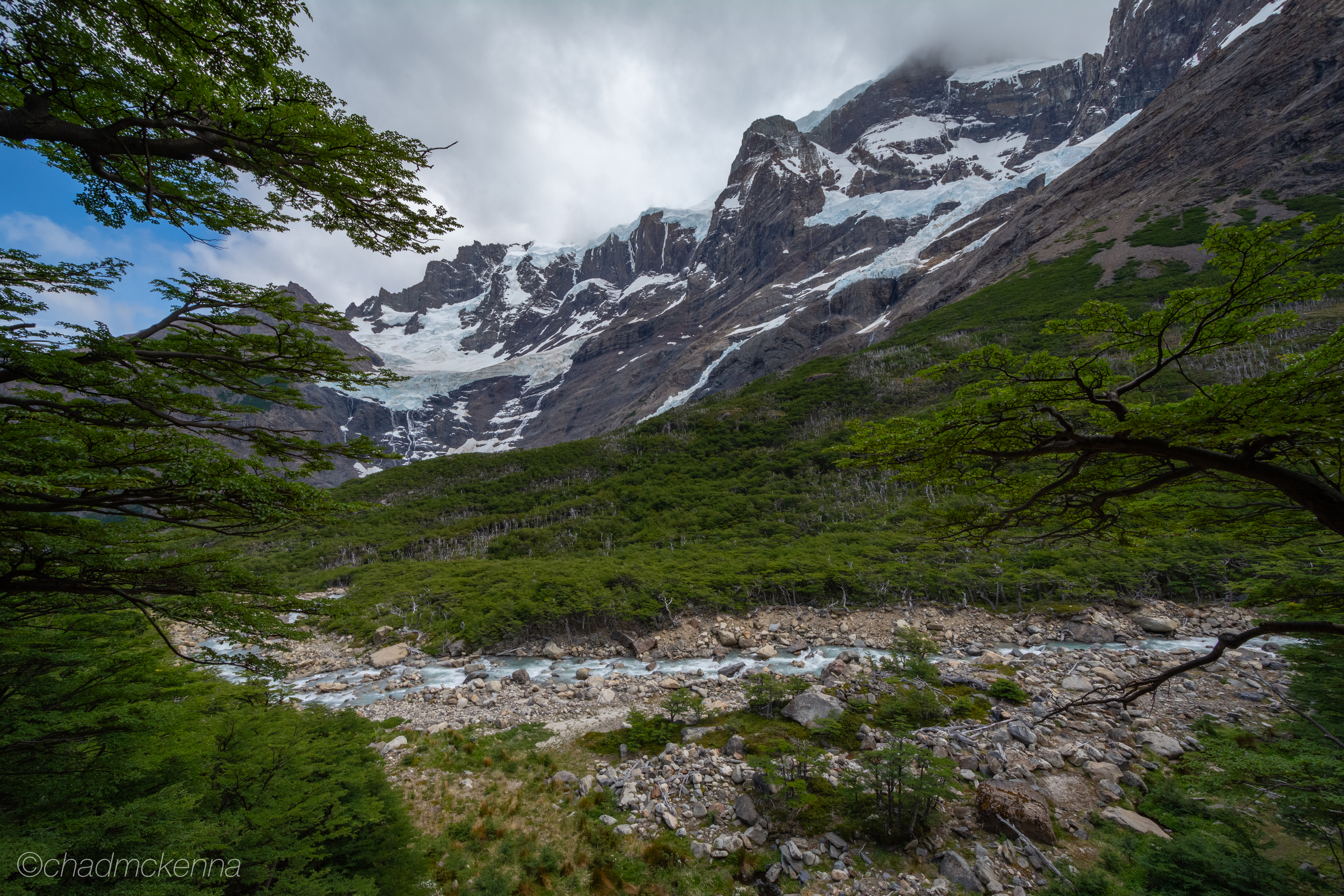Hiking back down to the valley