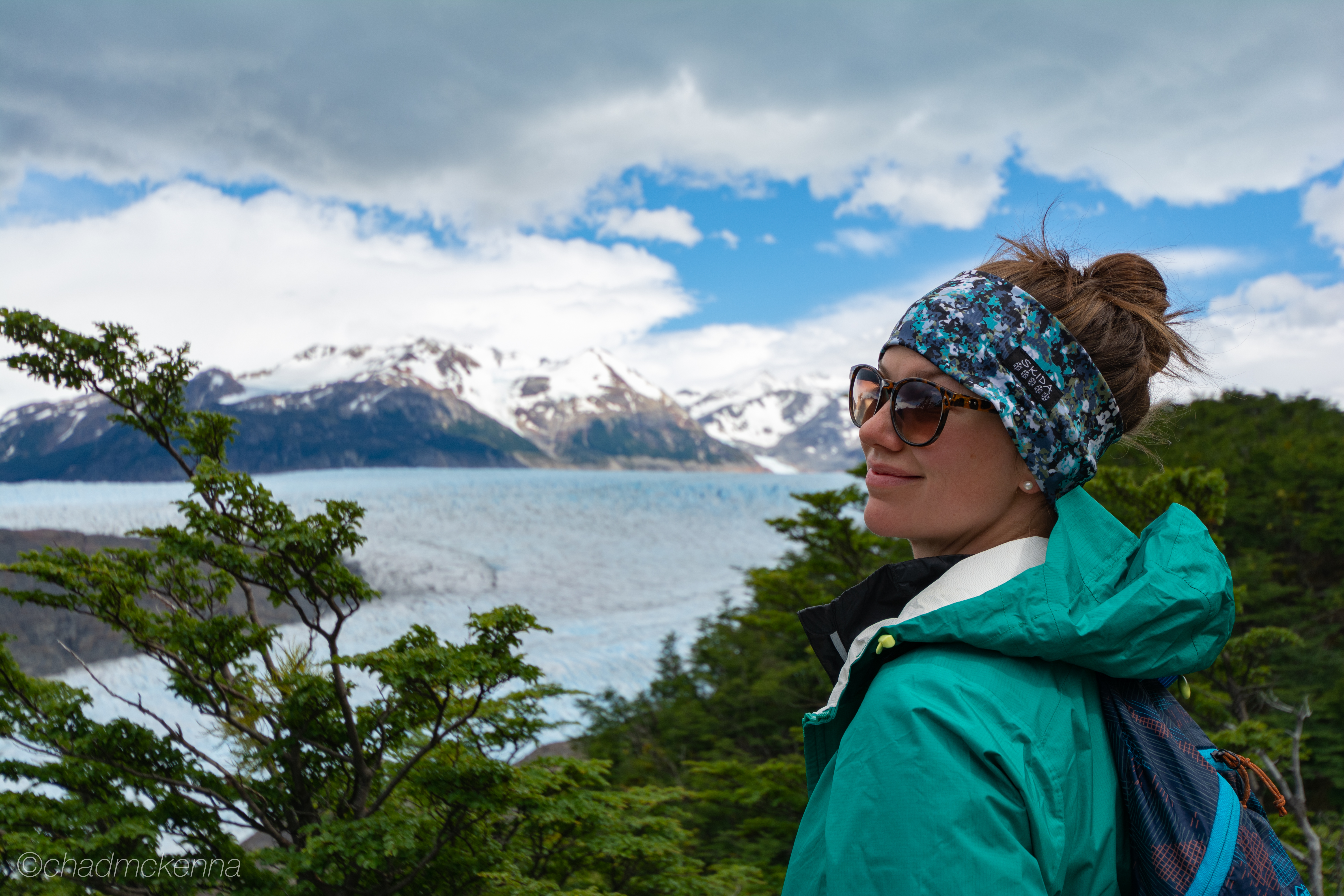 Hilary and the glacier